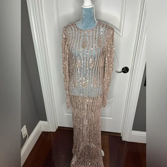 Retrofete CHERRI SEQUIN CROCHET DRESS - Picture 4 of 8